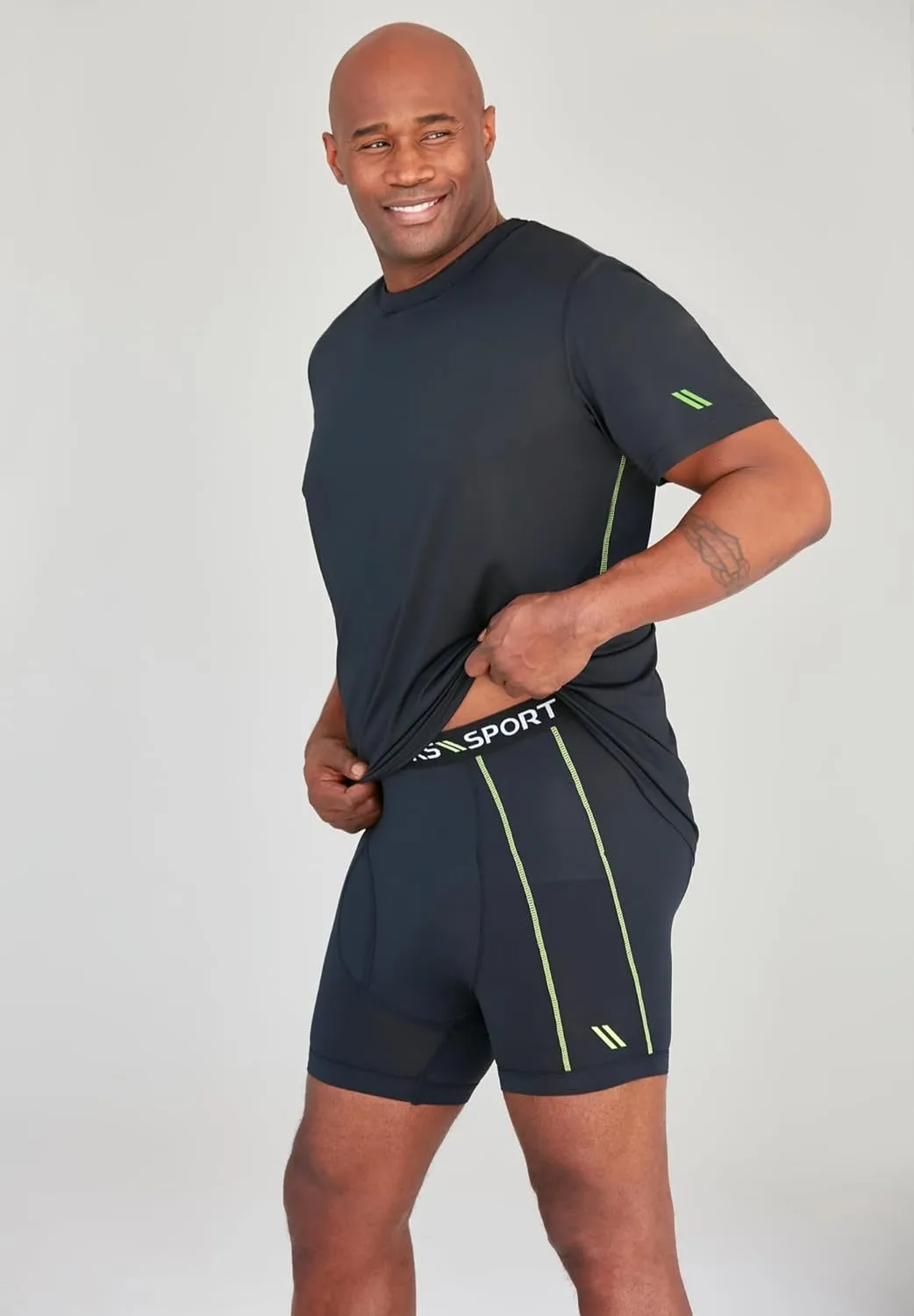KingSize Men's Big & Tall Performance Crewneck Undershirt 2-Pack