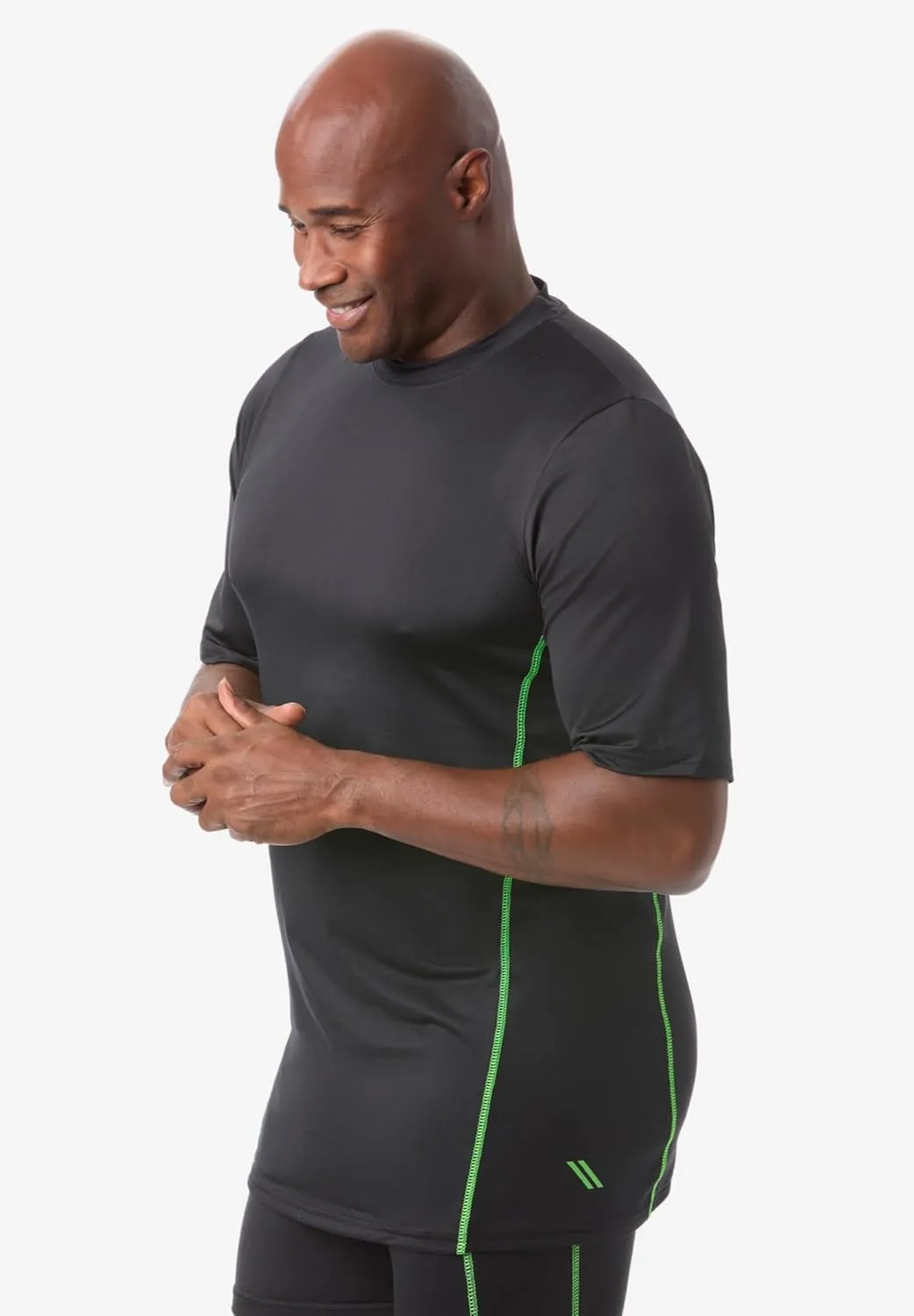 KingSize Men's Big & Tall Performance Crewneck Undershirt 2-Pack