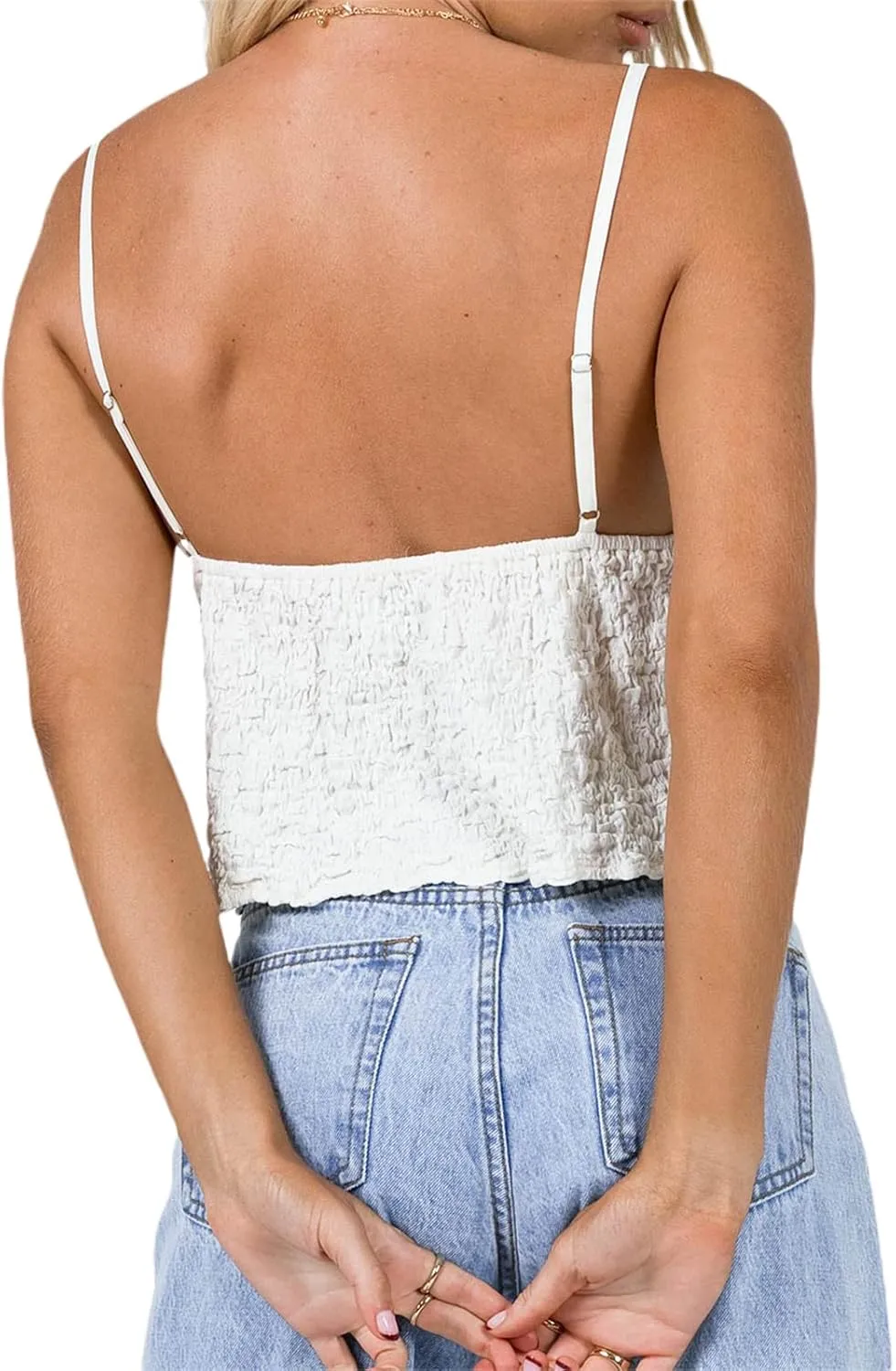 Lace Babydoll Cami Top for Women Sexy Spaghetti Straps Camisoles Empire Waist Semi Sheer Flowy Bodice Tank Tops