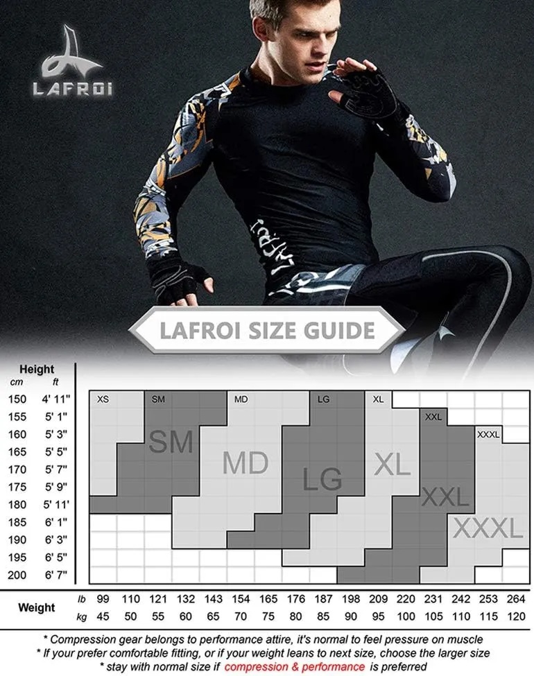 LAFROI Men's Quick Dry Cool Compression Fit Tights Shorts Waistband-YSK09