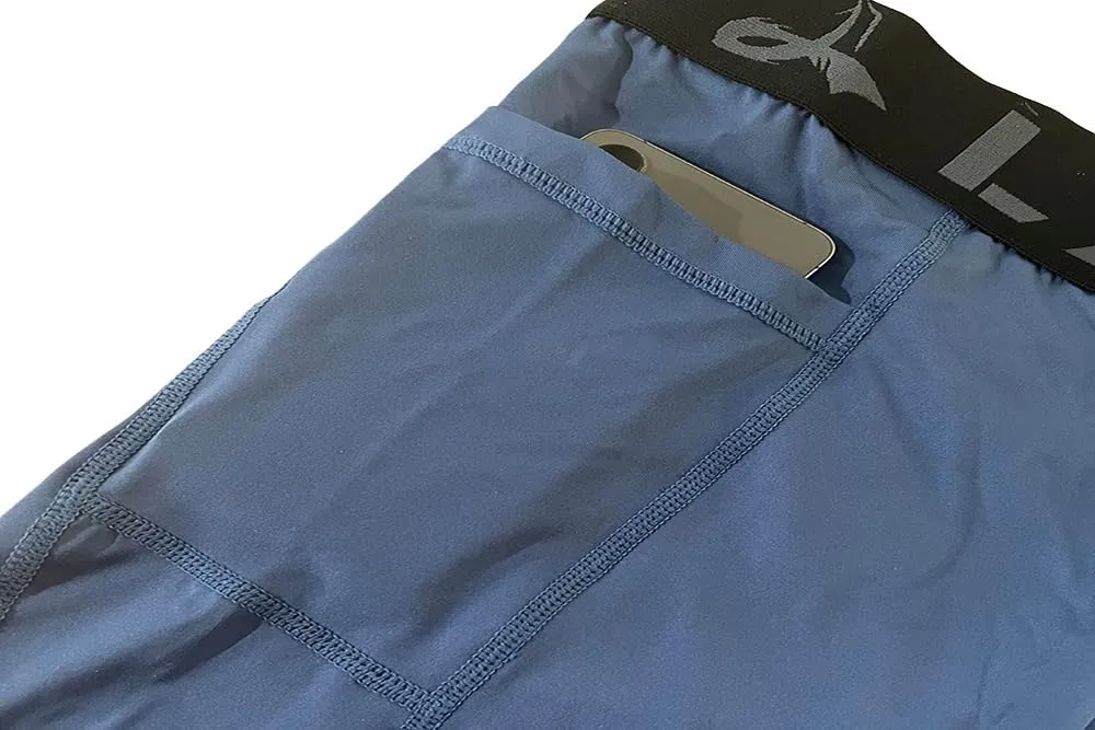 LAFROI Men's Quick Dry Cool Compression Fit Tights Shorts Waistband-YSK09
