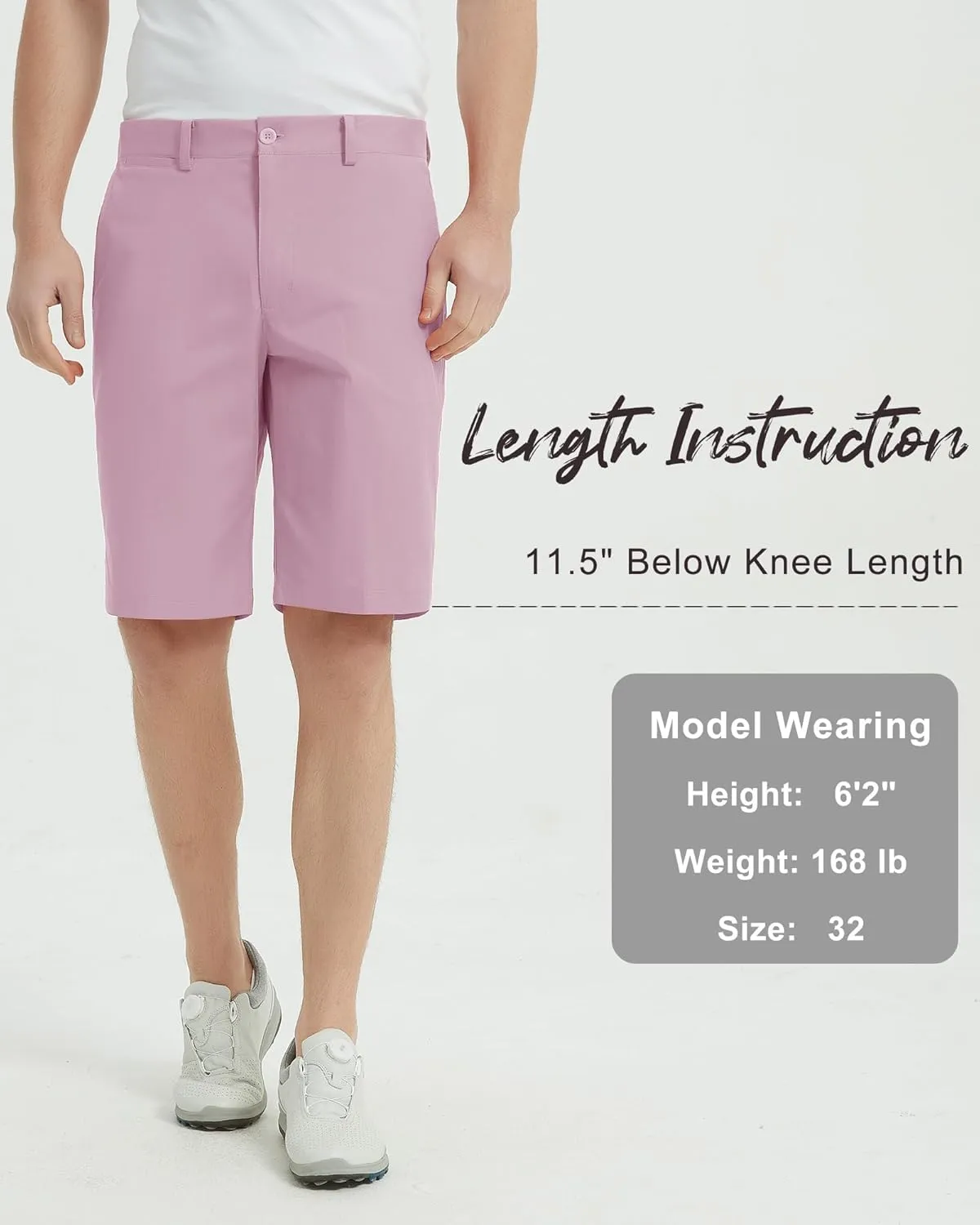 Lesmart Mens Golf Shorts Stretch Quick Dry Fit