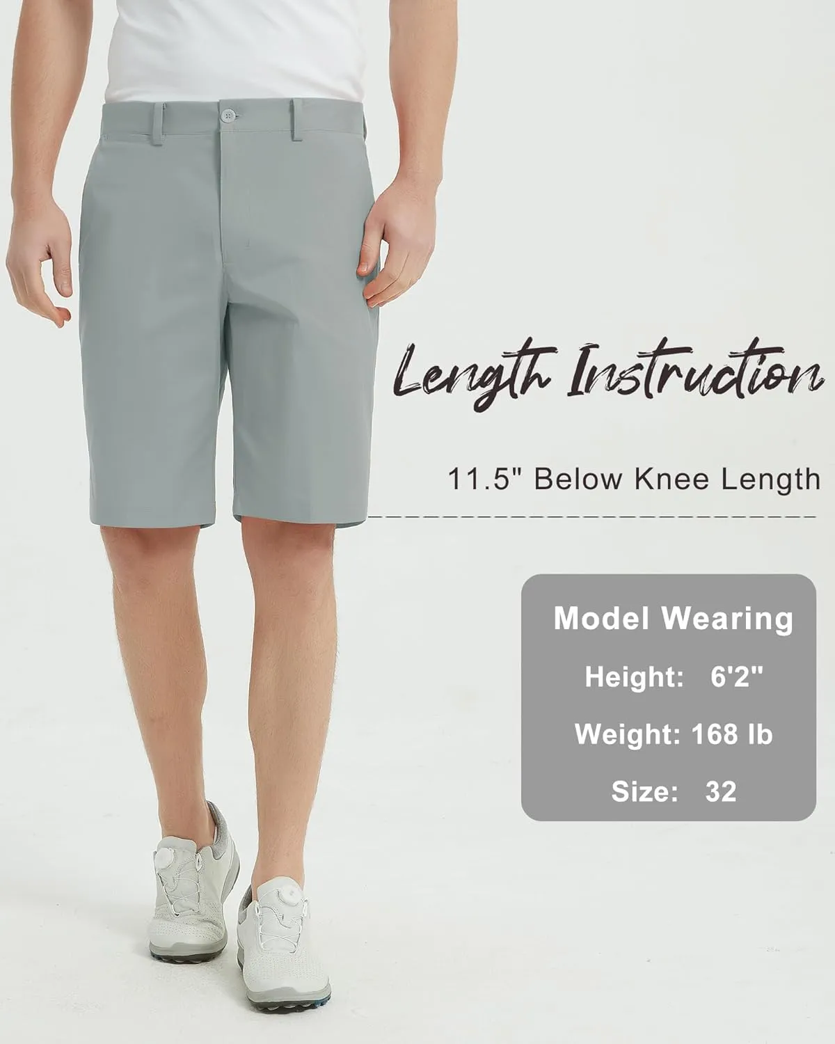 Lesmart Mens Golf Shorts Stretch Quick Dry Fit