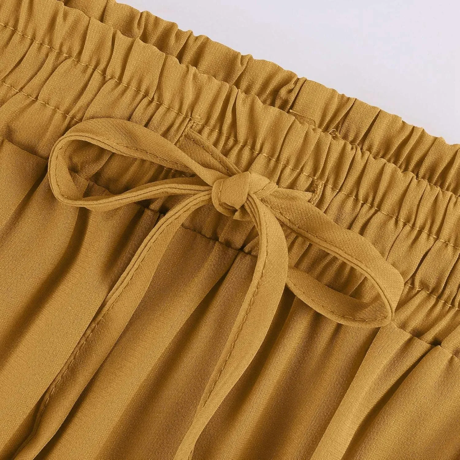 Long Skirts for Women Elegant Summer Boho Skirt Flowy Tiered Ruffle A Line Skirt Smocked Elastic Tie Waist Skirts