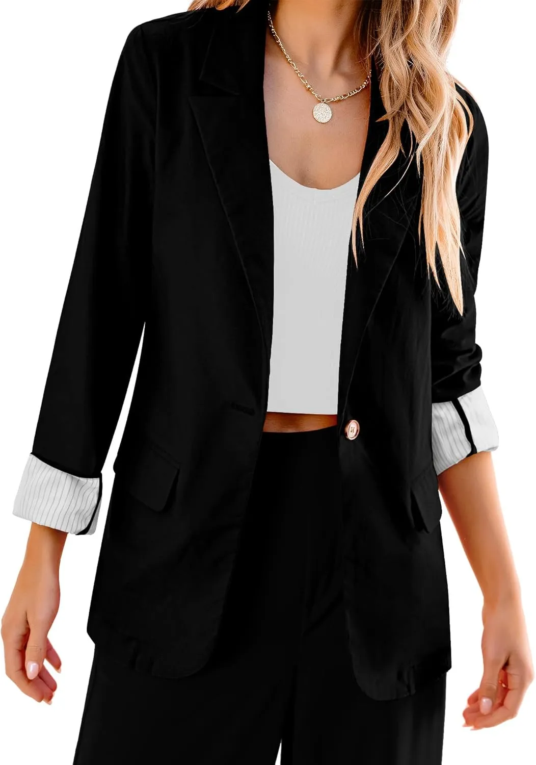 luvamia Blazers for Women Business Casual Dressy Work Fashion Lightweight Spring Summer Linen Unlined 2025 Suit Jackets