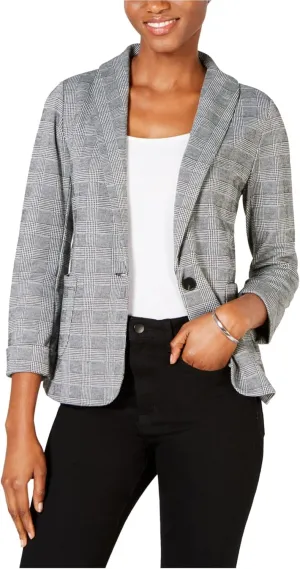 Maison Jules Womens Work Wear Business Blazer Gray S