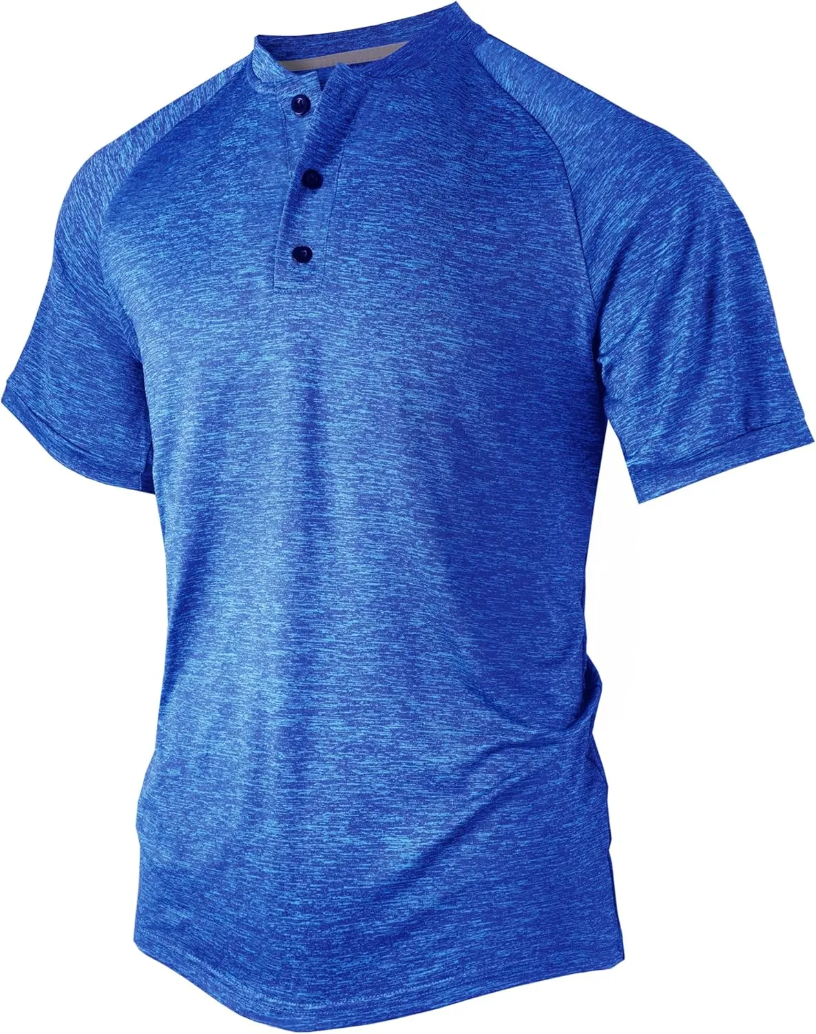 M&F EVENMINE Men's Short/Long Sleeve Shirt Athletic Polo Golf Shirts for Men Collarless Tshirt
