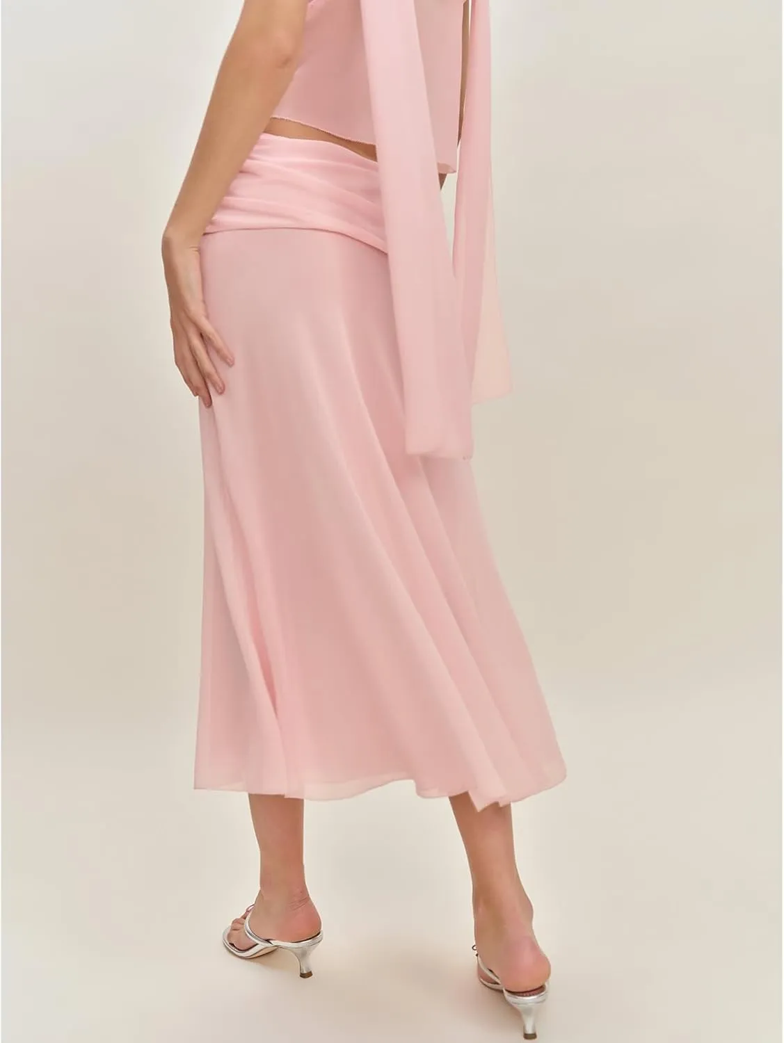 Meiweileya Womens Y2k Ruffle Tank Top Maxi Skirt 2 Piece Sets Silk Floral Crop Sleeveless Dress Going Out Cocktail Club
