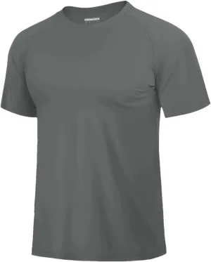 Men Short Sleeve T Shirts O-Neck Quick Dry Running Fitness Casual T Shirt