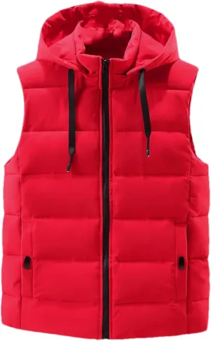 Men Sleeveless Vest Jacket Autumn Winter Fashion Casual Cotton Padded Coats Thick Warm Waistcoat