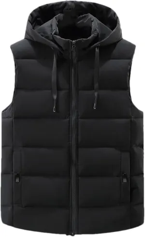 Men Sleeveless Vest Jacket Autumn Winter Fashion Casual Cotton Padded Coats Thick Warm Waistcoat