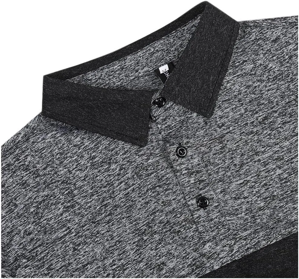 Men's Athletic Collar T-Shirt Sports Tops with Quick Dry Technology
