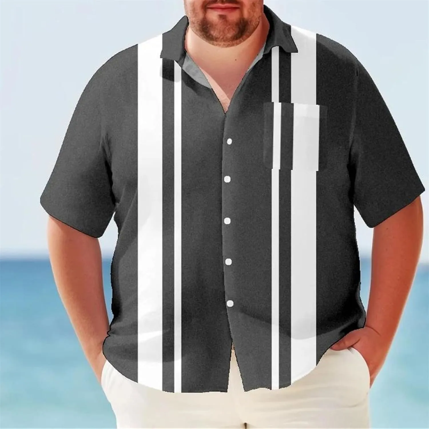 Men's Big & Tall Hawaiian Shirt, Retro Y2K Quick-Dry Oversized Summer