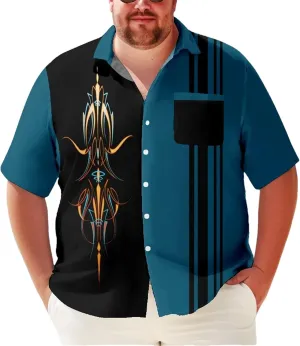 Men's Big & Tall Hawaiian Shirt, Retro Y2K Quick-Dry Oversized Summer