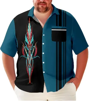 Men's Big & Tall Hawaiian Shirt, Retro Y2K Quick-Dry Oversized Summer