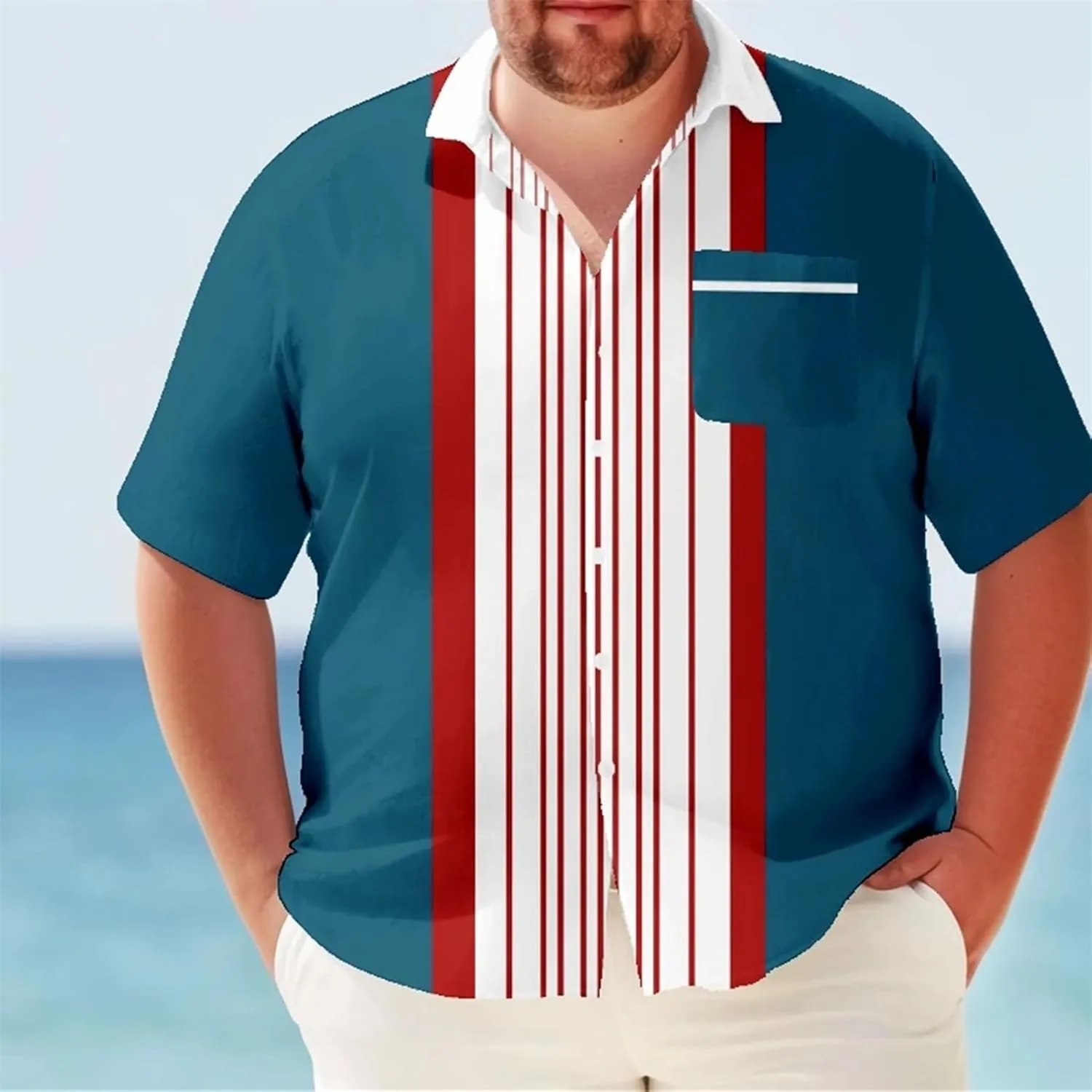 Men's Big & Tall Hawaiian Shirt, Retro Y2K Quick-Dry Oversized Summer