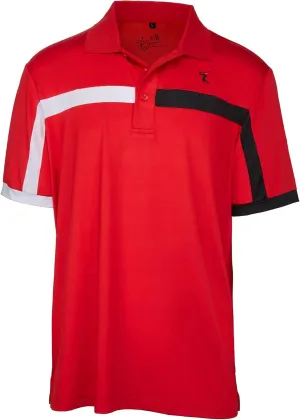 Men's Black Color Casual Fit Short Sleeve Quick-Dry Golf Polo T-Shirt with Free Golf Hat