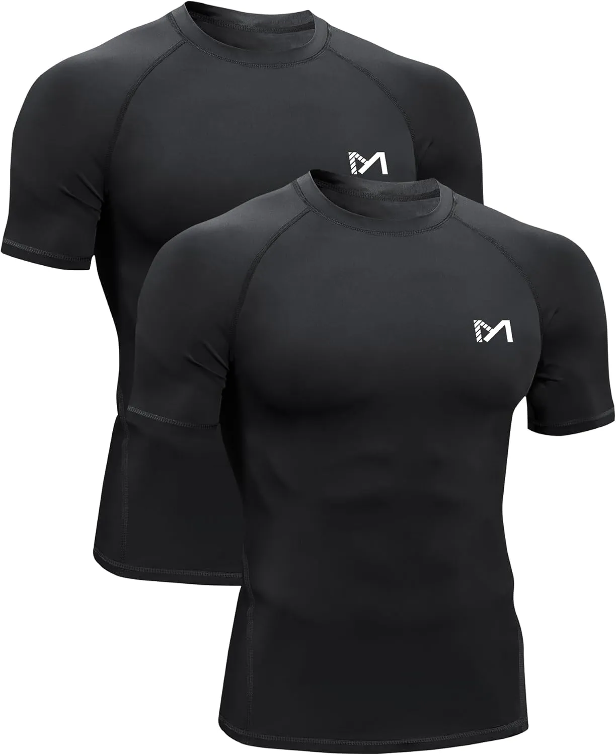 Mens Compression Shirts Short Sleeve Workout Shirt, Quick Dry Top Baselayer Athletic Shapewear Undershirts for Men