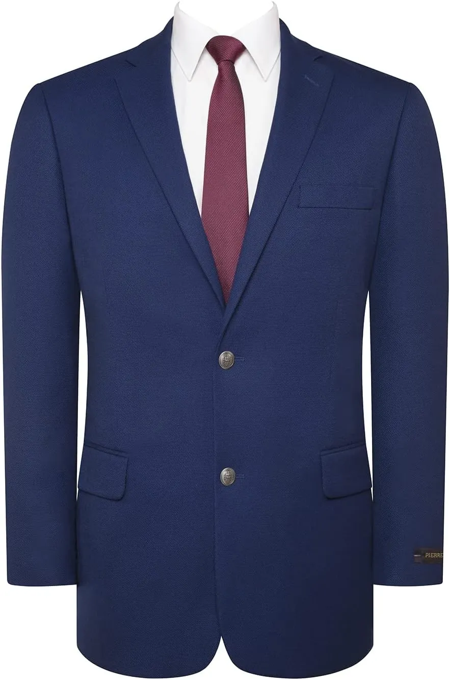 Men's Elegant Classic Fit Blazer Stretch Sport Coat Two Button Suit Jacket Regular & Big and Tall Sizes