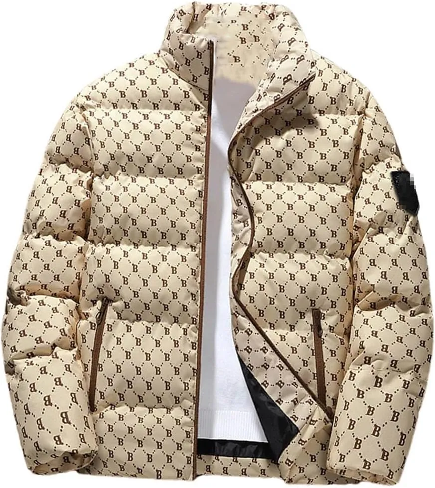Mens Parka Collar Men's Jacket Winter Down Jacket Letter Warm Jackets Men Business Coat Baseball Coats