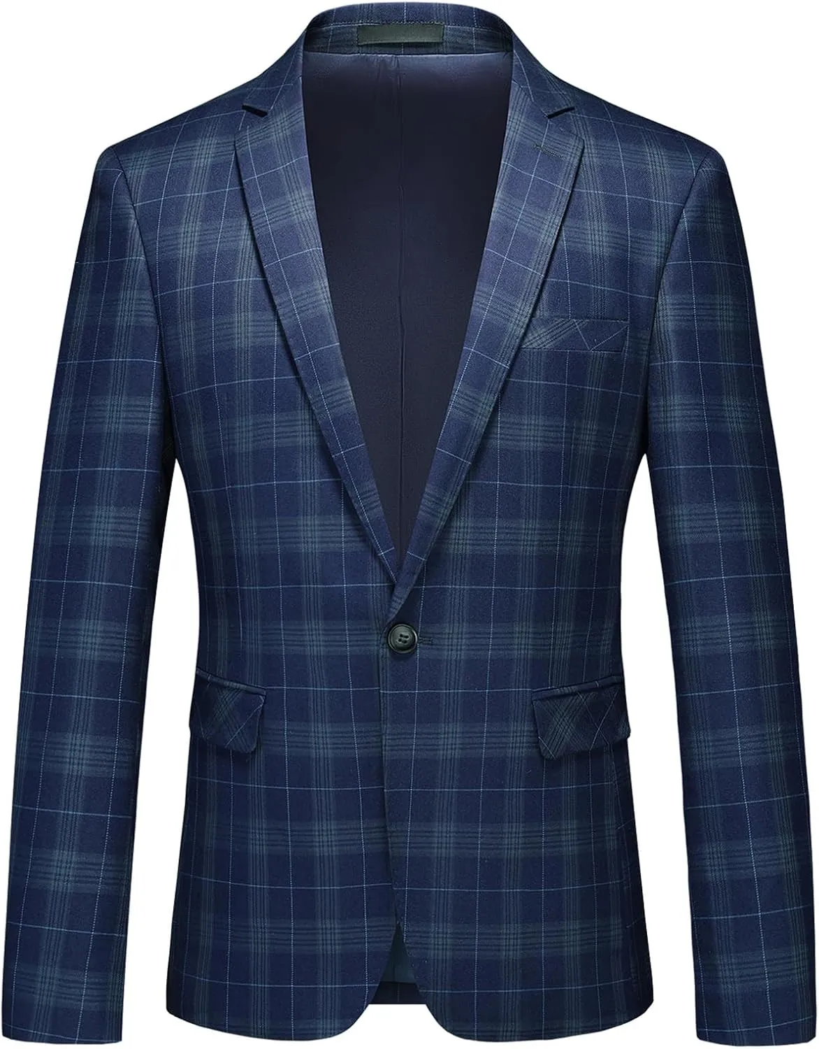 Men's Plaid Blazer Sport Coats Jackets Slim Fit Lightweight Casual Checkered Blazer for Men