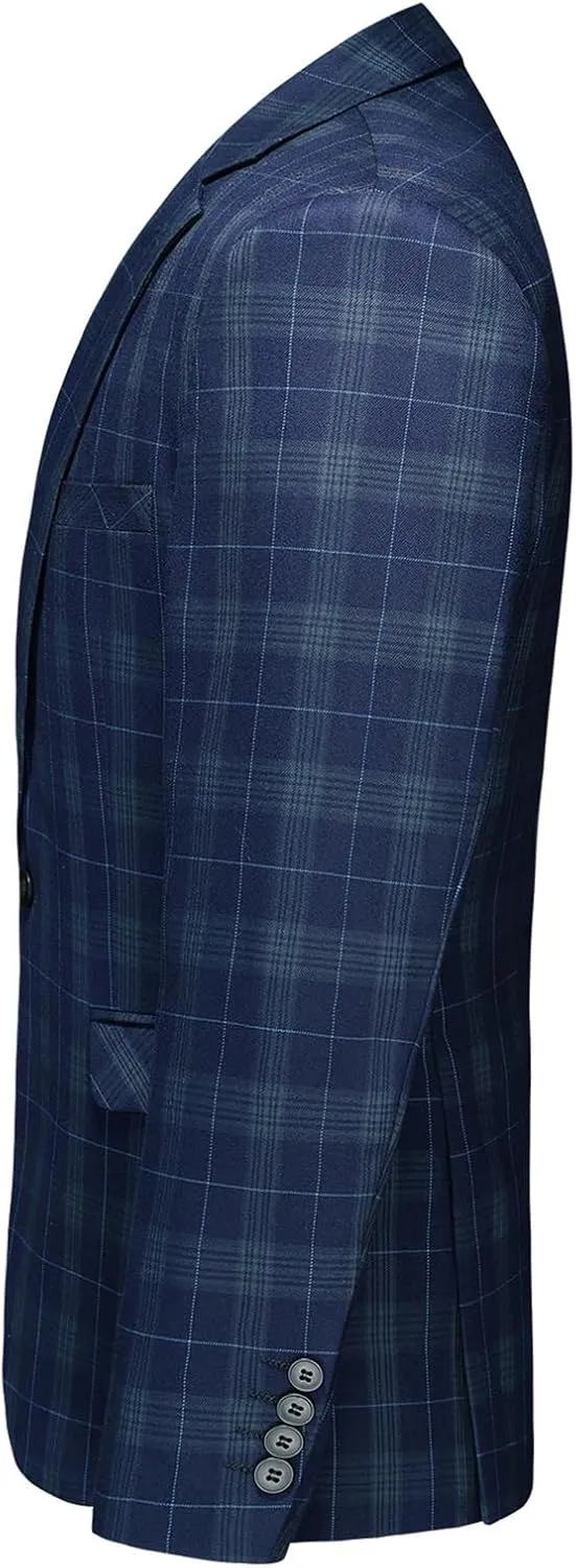 Men's Plaid Blazer Sport Coats Jackets Slim Fit Lightweight Casual Checkered Blazer for Men