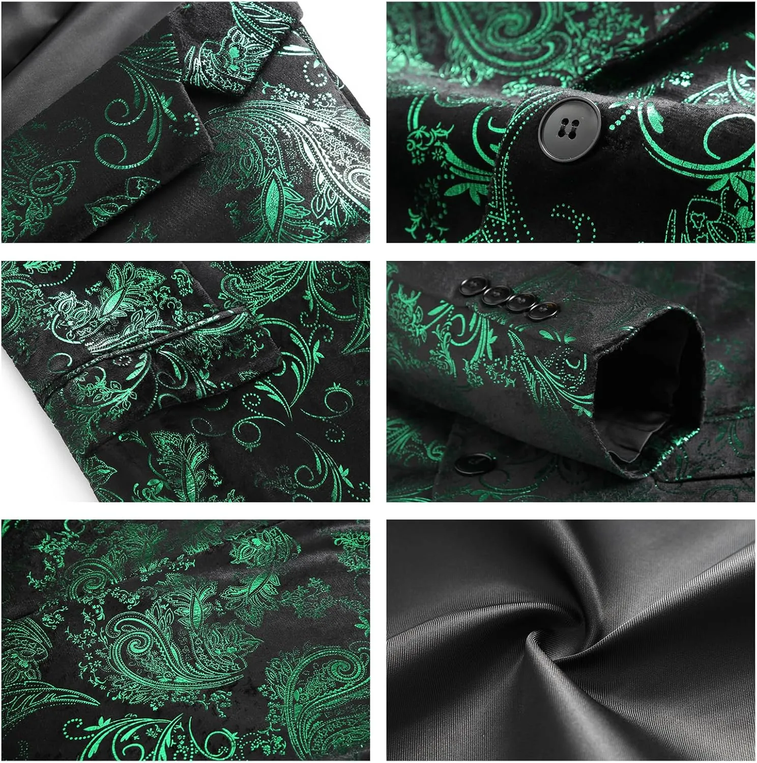 Mens Slim Fit Suits 2 Piece Tuxedo Suit for Men Shiny Prom Dinner Party Blazers Jacket and Pants