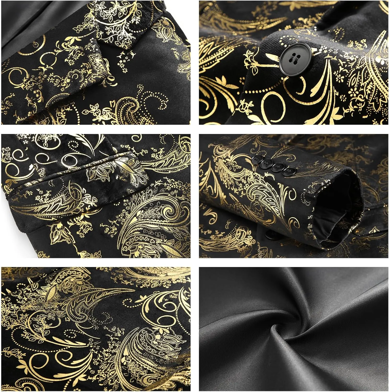 Mens Slim Fit Suits 2 Piece Tuxedo Suit for Men Shiny Prom Dinner Party Blazers Jacket and Pants