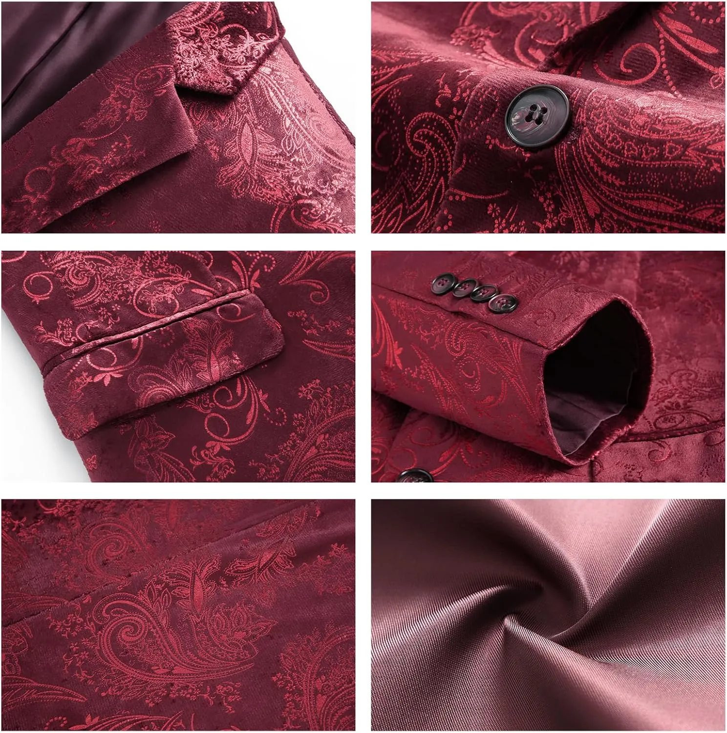 Mens Slim Fit Suits 2 Piece Tuxedo Suit for Men Shiny Prom Dinner Party Blazers Jacket and Pants