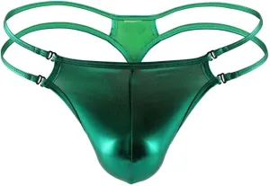 Men's Tank Tops Undershirts Men's Fashion Leather Underwear Triangle Briefs Sexy Underwear Panties for Men