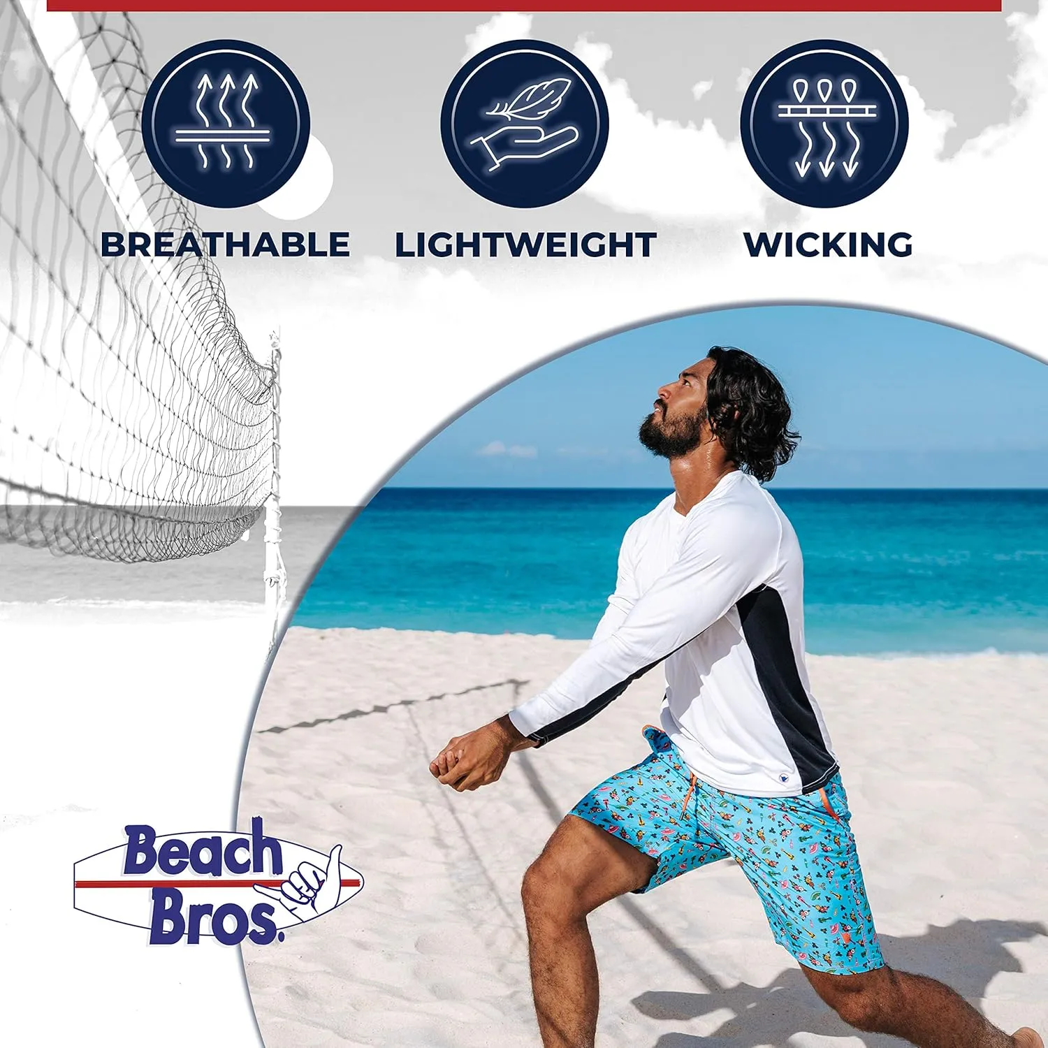Men's UPF 50  Swim Shirt - Short Sleeve Quick Dry Rashguard