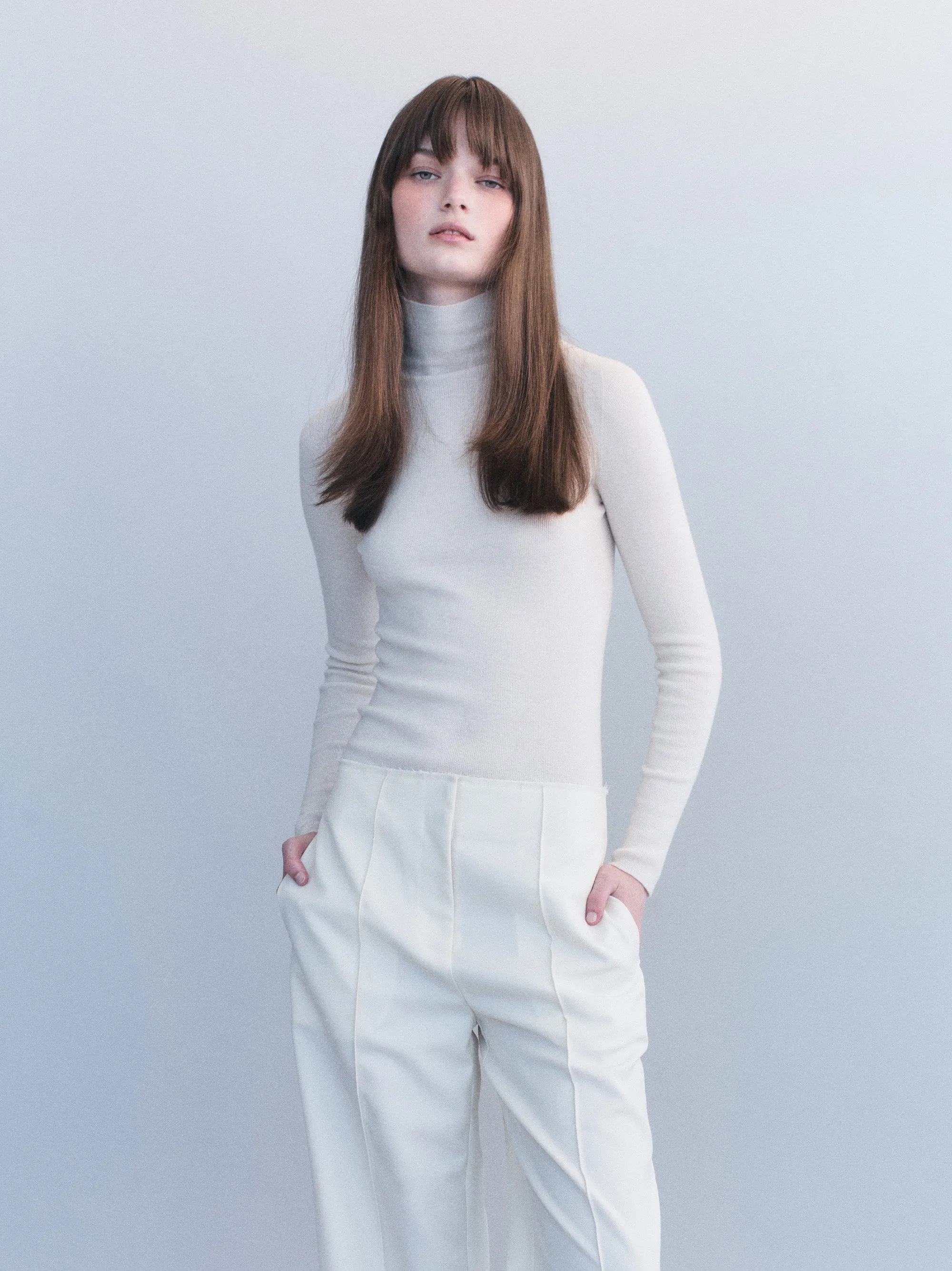Merle High Neck Merino Top