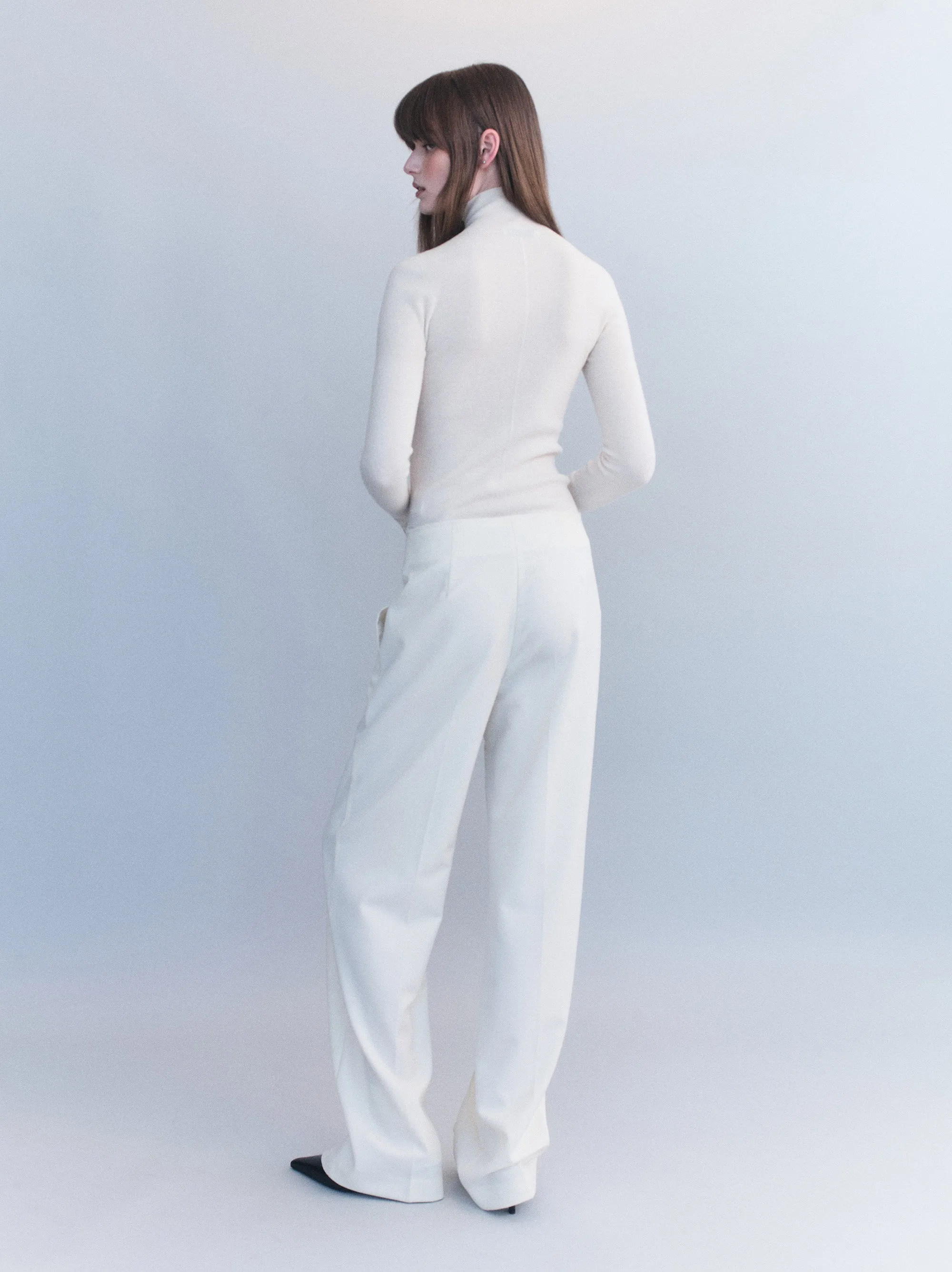 Merle High Neck Merino Top