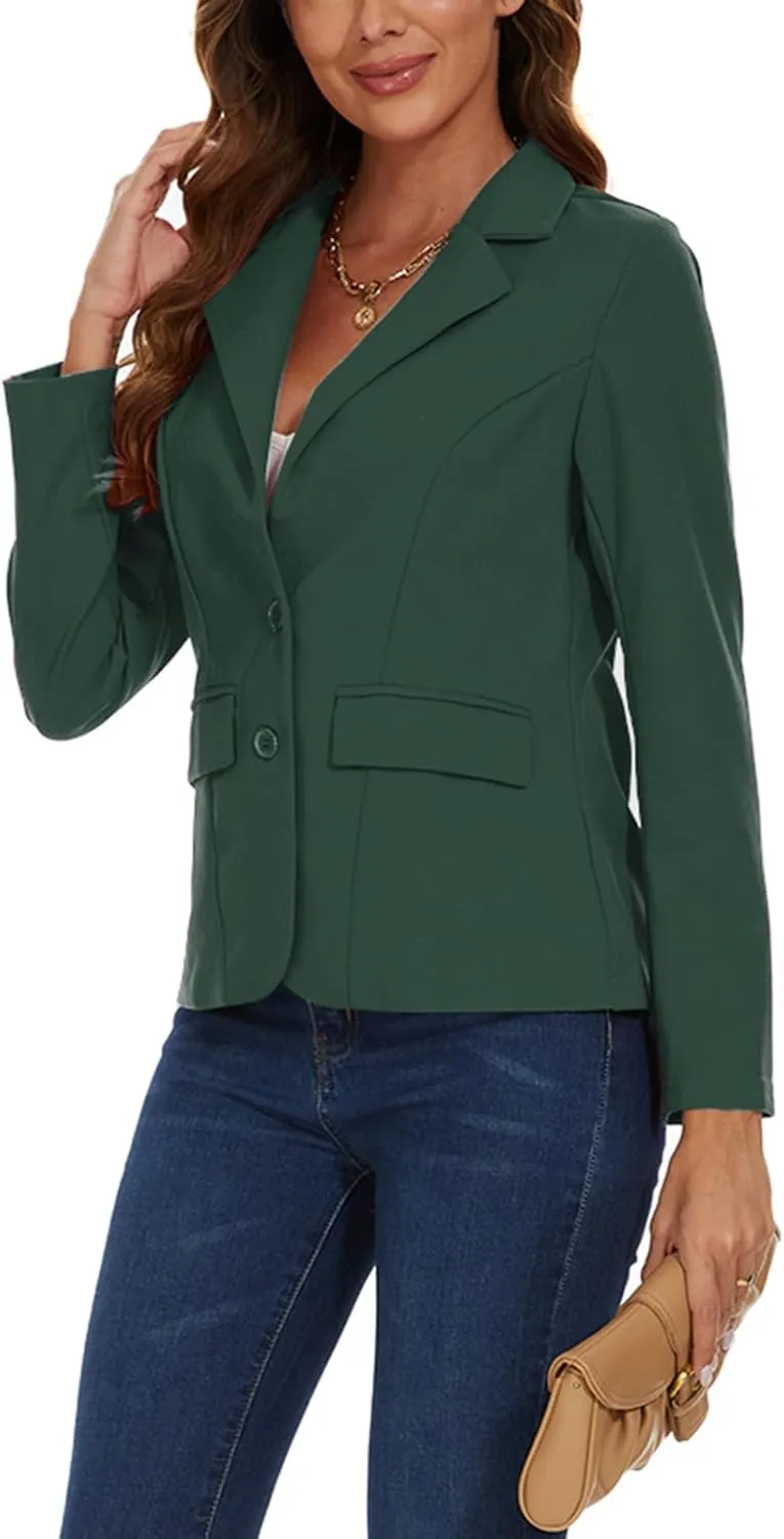 MINTLIMIT Blazers for Women Business Casual Long Sleeve Notched Lapel Button Work Office Blazers Jackets with Pockets
