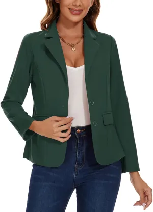 MINTLIMIT Blazers for Women Business Casual Long Sleeve Notched Lapel Button Work Office Blazers Jackets with Pockets