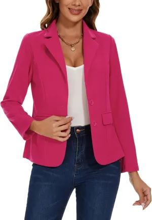 MINTLIMIT Blazers for Women Business Casual Long Sleeve Notched Lapel Button Work Office Blazers Jackets with Pockets