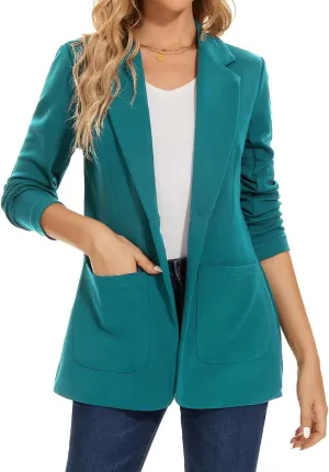 MINTLIMIT Blazers for Women Casual Long Sleeve Open Front Cardigan Button Work Office Blazers Jackets with Pockets