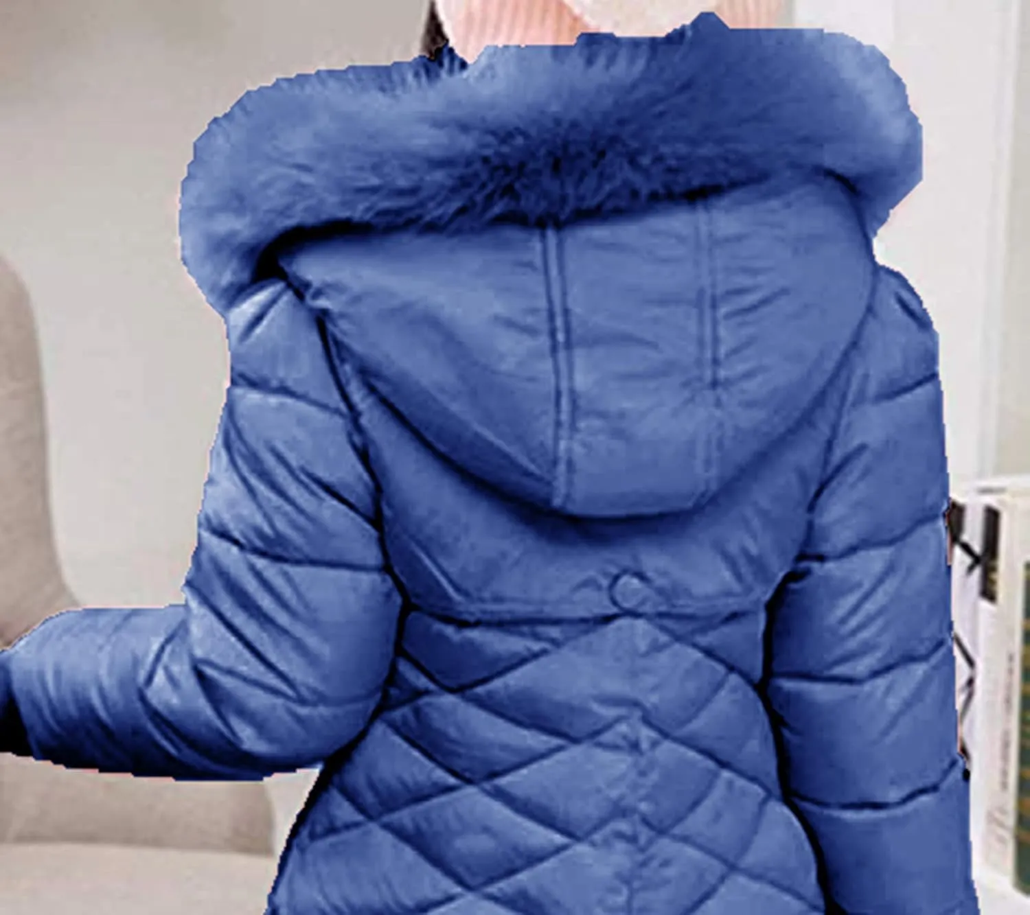 Miss Bei Girls' Puffer Down Coat Winter Fur Jacket Parka Down Coat Kids with Fur Hood