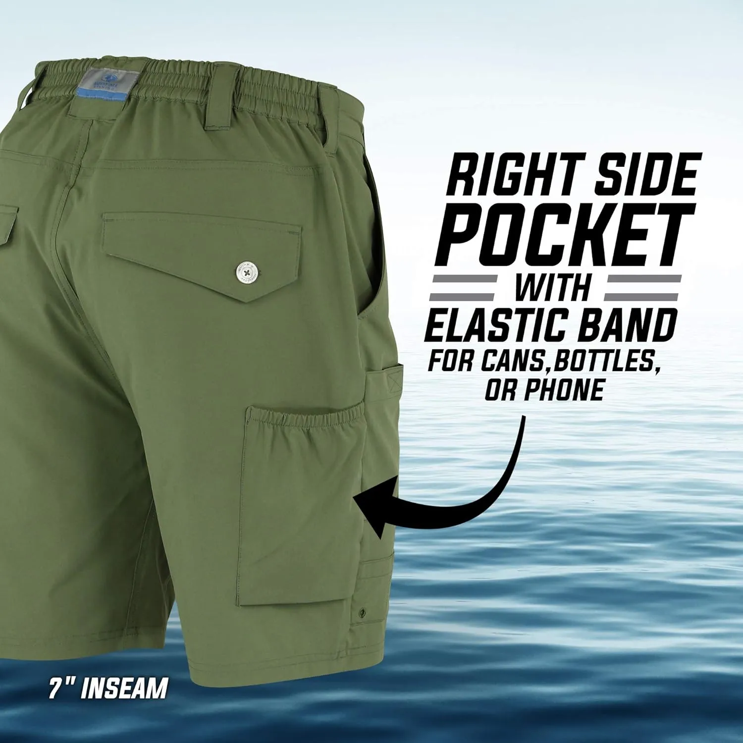 Mossy Oak Fishing Shorts for Men Quick Dry Flex