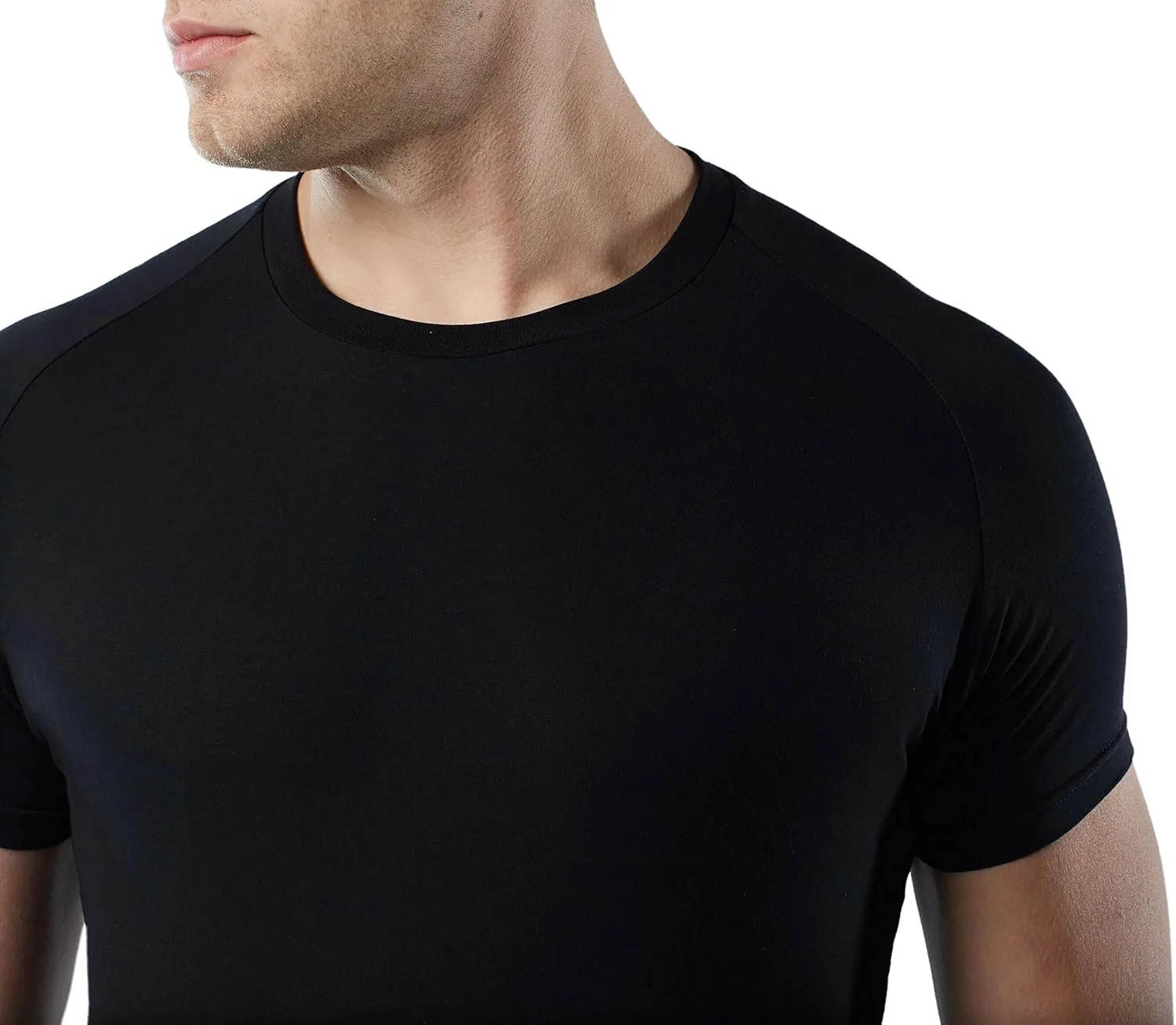 Mr. Davis Men's Bamboo Viscose Tailored Cut Crew Neck Undershirt 3 Pack