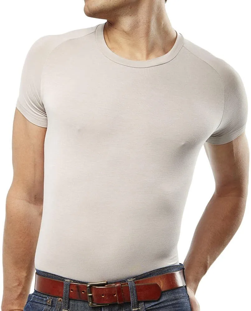 Mr. Davis Men's Bamboo Viscose Tailored Cut Crew Neck Undershirt 3 Pack