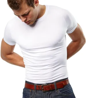 Mr. Davis Men's Bamboo Viscose Tailored Cut Crew Neck Undershirt 3 Pack