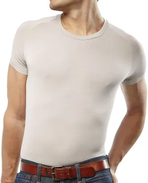 Mr. Davis Men's Bamboo Viscose Tailored Cut Crew Neck Undershirt 3 Pack