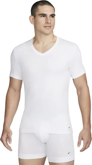 Nike Dri-FIT Essential Cotton Stretch Slim Fit V-Neck Undershirt 2-Pack