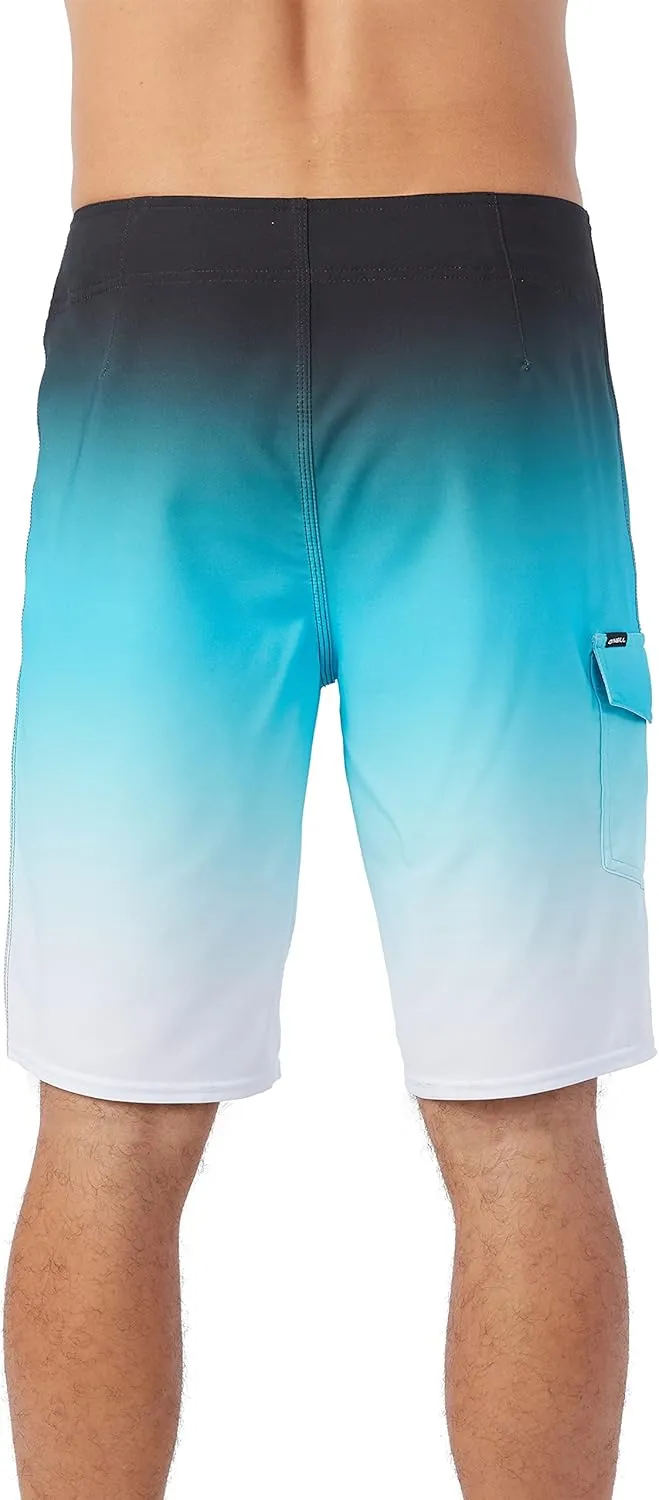 O'NEILL Men's 21 Inch Hyperfreak Divergent Boardshorts - Quick Dry Swim Trunks for Men with Fixed Waist and Quick Dry Fabric