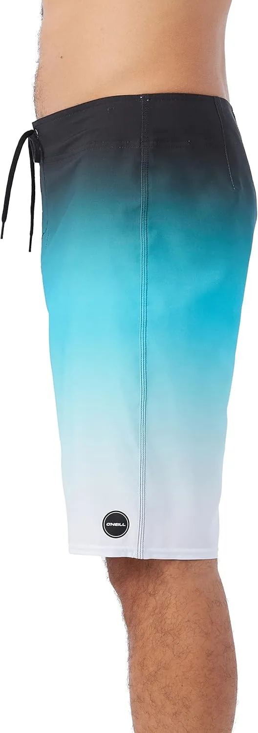 O'NEILL Men's 21 Inch Hyperfreak Divergent Boardshorts - Quick Dry Swim Trunks for Men with Fixed Waist and Quick Dry Fabric
