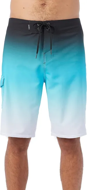 O'NEILL Men's 21 Inch Hyperfreak Divergent Boardshorts - Quick Dry Swim Trunks for Men with Fixed Waist and Quick Dry Fabric