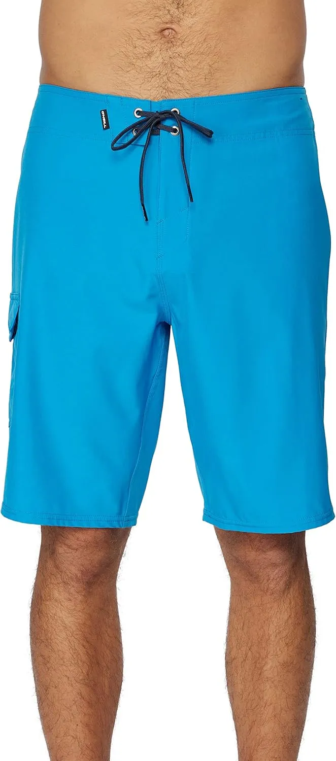O'NEILL Men's 21 Inch Hyperfreak Divergent Boardshorts - Quick Dry Swim Trunks for Men with Fixed Waist and Quick Dry Fabric