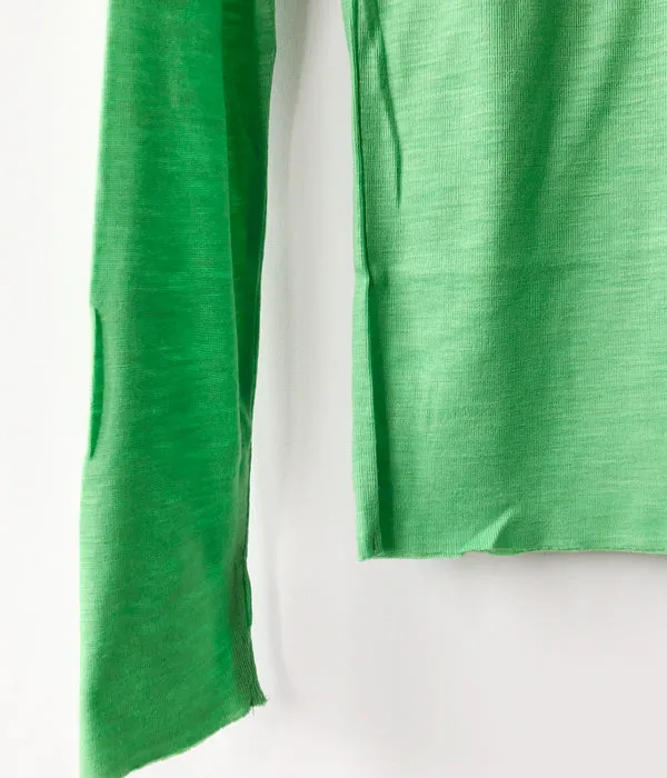 PHEENY/WOOL CIRCULAR RIB HIGH NECK(GREEN)