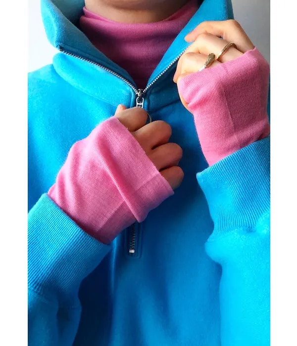 PHEENY/WOOL CIRCULAR RIB HIGH NECK(PINK)